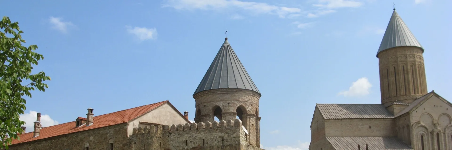 The grand medieval stone architecture and towers of Alaverdi Monastery in Kakheti